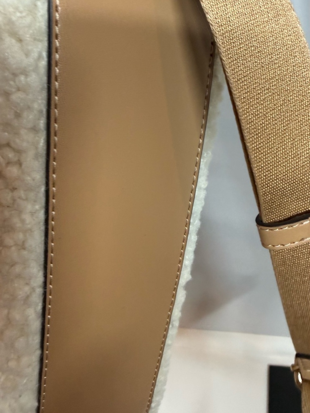 Michael Kors Mirella Small Faux Shearling Crossbody Bag - Picture 7 of 8